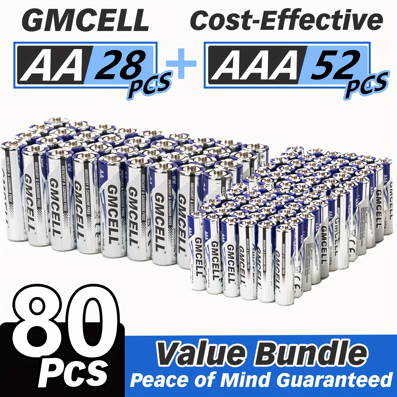 TEMU Gmcell Offers A Bulk Package Of And Batteries At A Reduced Cost Per Battery. Ideal For, Electronics, And Led Lighting