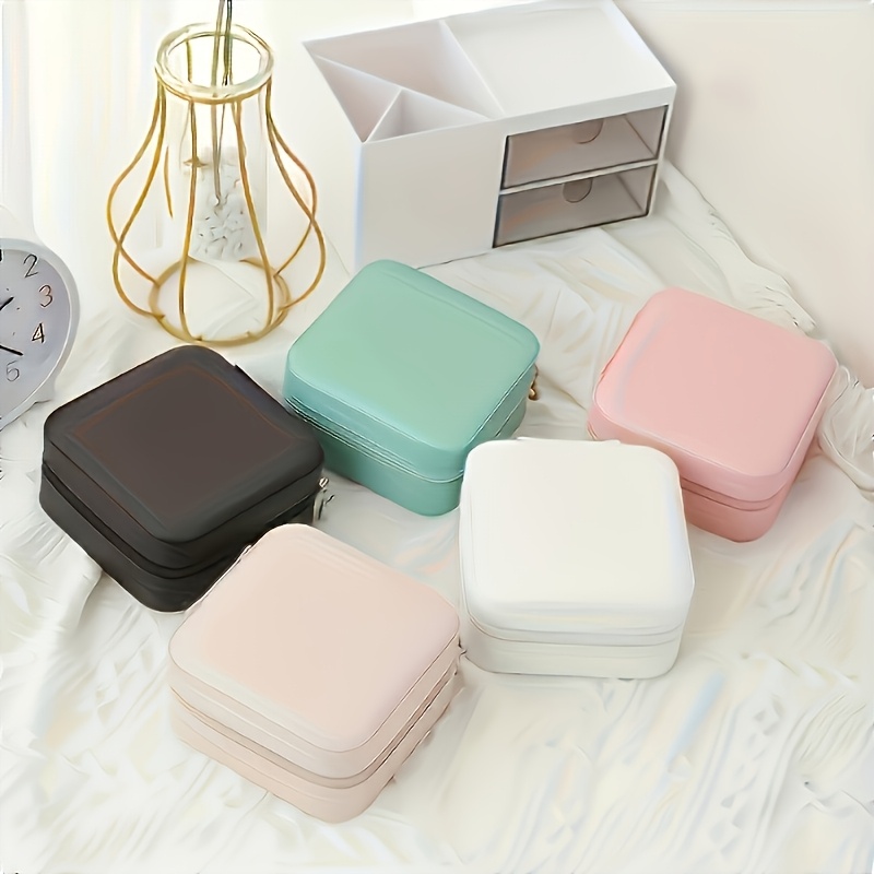 12pcs   leather jewelry storage box portable earring organizer   travel and daily use   ideal bridesmaids gift set suitable for valentines day and new year jewelry boxes Product details 1