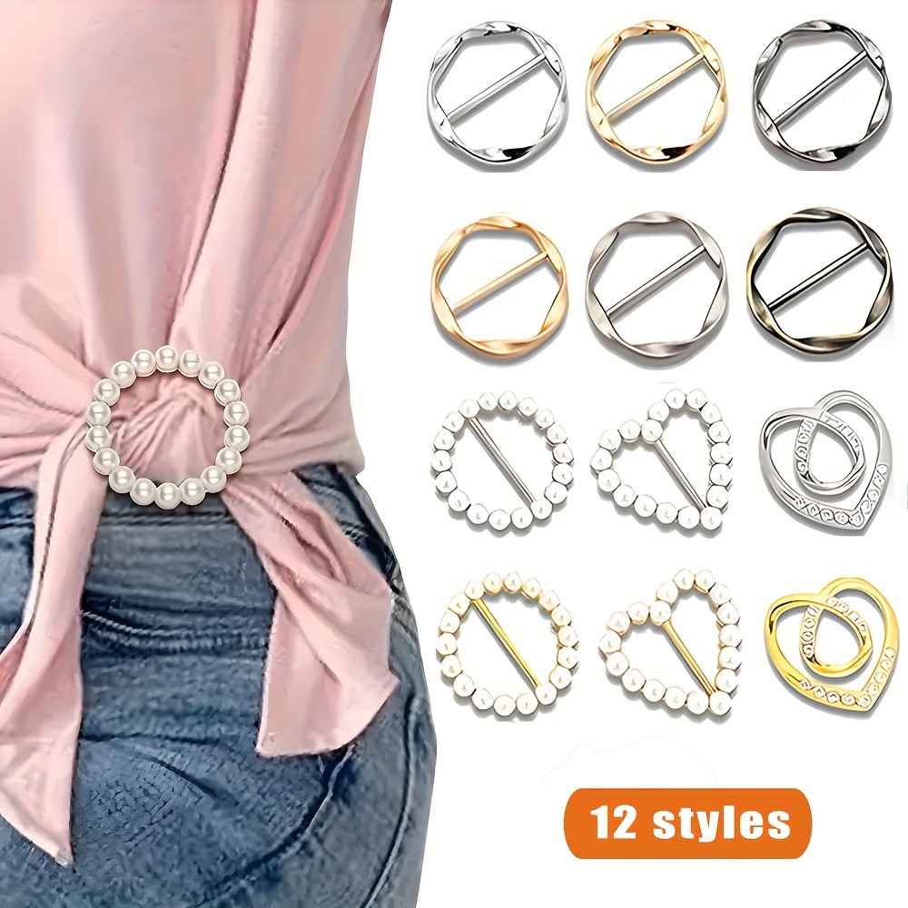 

12pcs Set For Women – Metal Buckles And Rhinestones, , Decorative , Clothing Fasteners