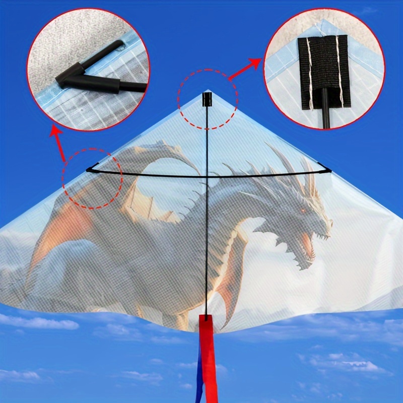 Large Fu Fish Swallow Kite With Handle Line Suitable For Beach, Park, Yard,  Creative Kite For Outdoor Entertainment - Temu Sweden