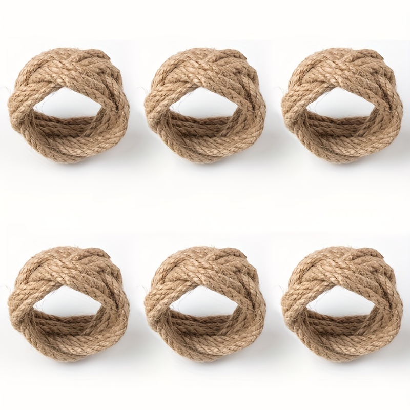 TEMU Ronds de serviette tissés à pour hôtel, fermoir à serviette de style , style rustique, ronds de serviette en corde de , cercle pour serviette de