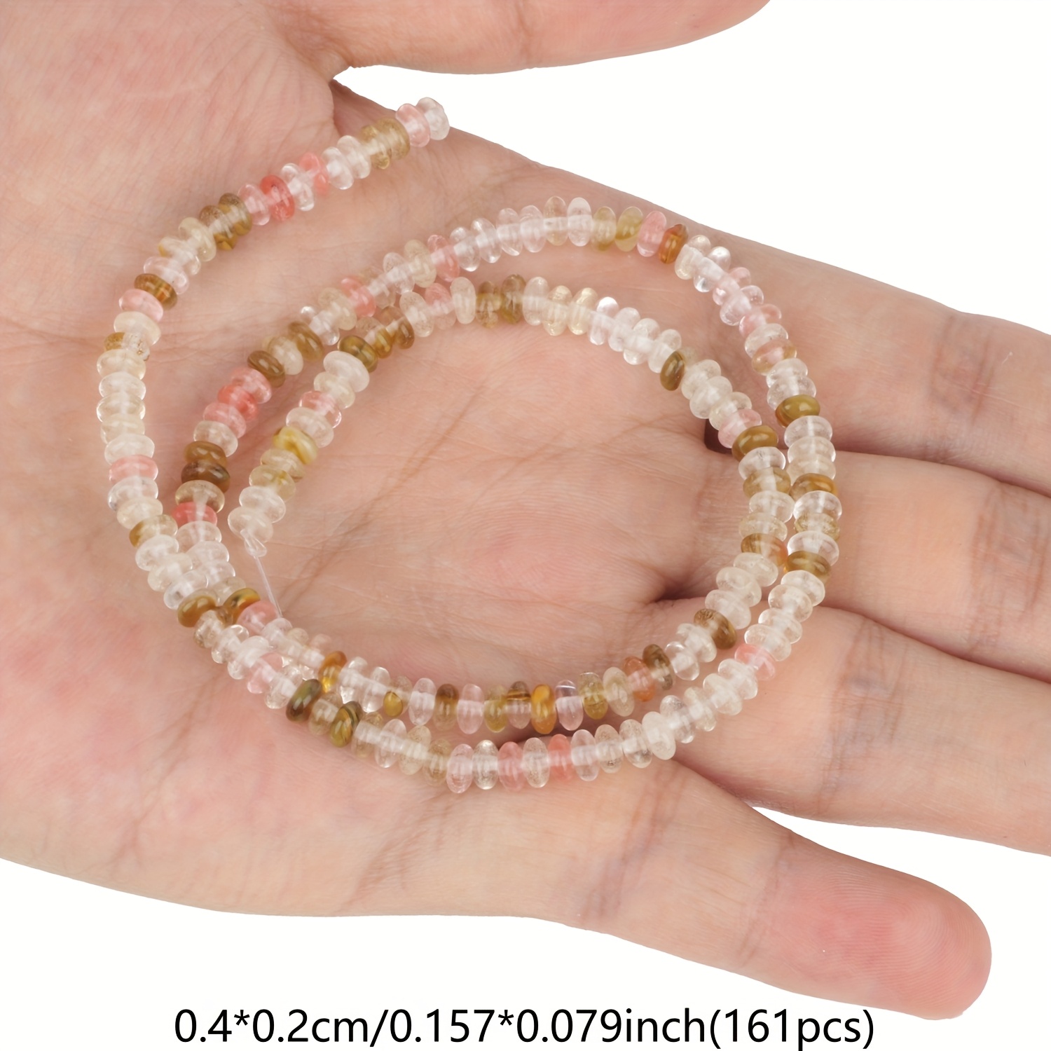 Multicolored Abacus Stone Beads, 4X2Mm for Jewellery Making
