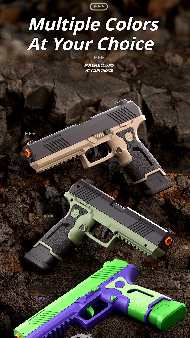 282pcs Soft Bullet Toy Guns, Automatic Shell Ejecting Toy Gun, With 240 Bullets, 36 Shell Case, 4 Magazine, Toy Gun Pistol Shooting Game, For Youngsters, Halloween & Christmas Gift, Birthday Gift