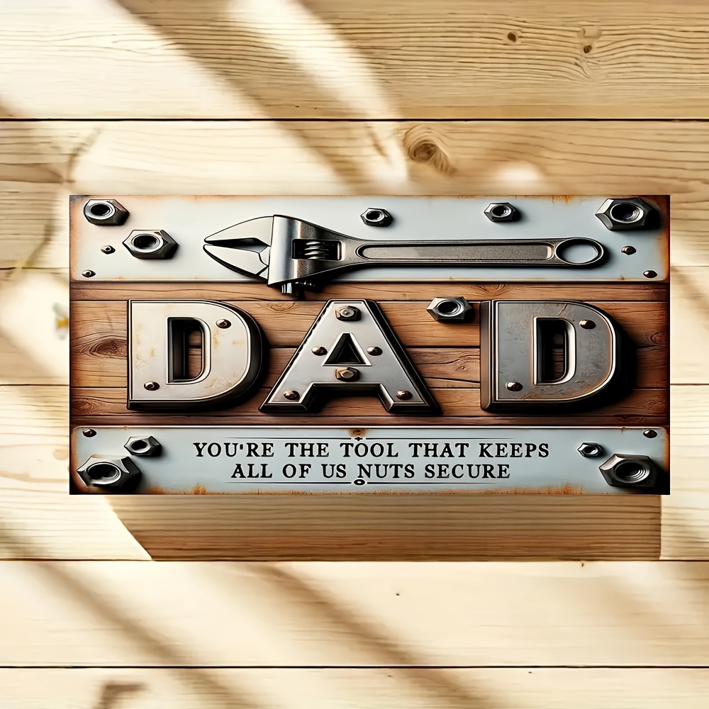 

1pc Rustic Wooden "dad's Workshop" Sign - Vintage Wall Hanging Decor, Humorous Multipurpose Wood Art For Home, Office, Bar, Garage - Ideal Father's Day & Housewarming Gift, No Electricity Needed