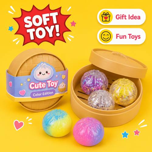 5pcs per set 3 buns 1 lid 1 base twistable soft bun fidget toy office leisure decompression toy ideal gift for easter valentines day random color