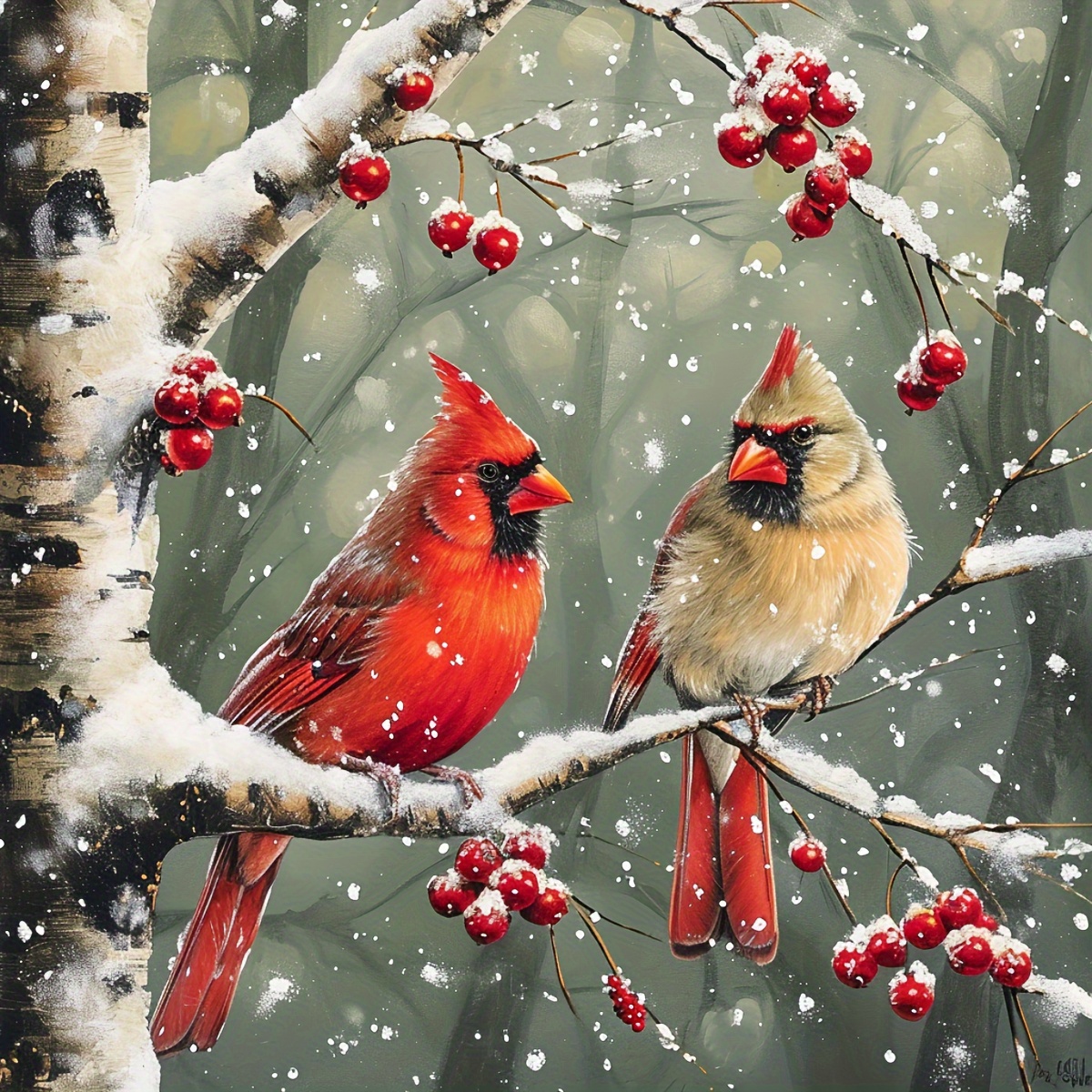 TEMU 5d Round Diamond Painting Kit Wall Winter Scene Art Diamond Painting Set For Beginners Frameless Wall Decoration Craft Wall Decor Painting