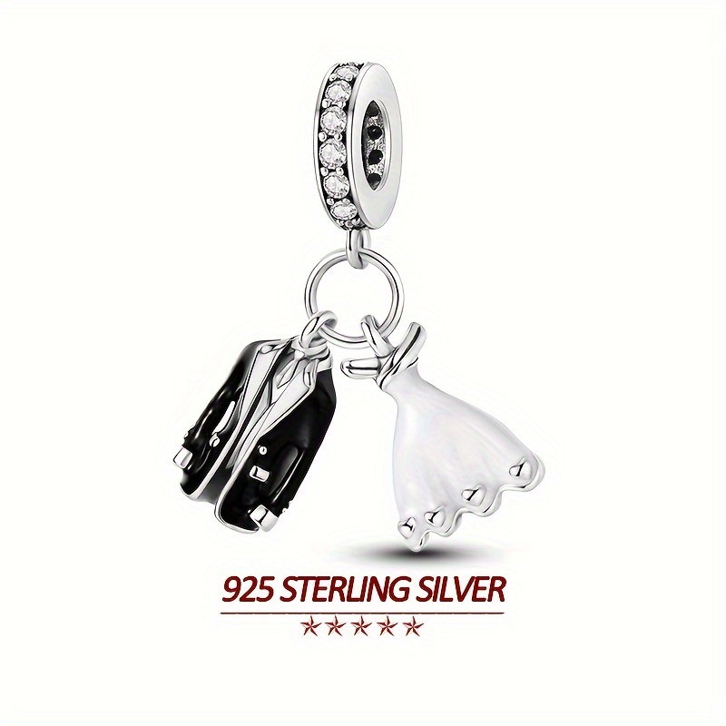 

Original 925 Sterling Silver High Quality Woman Pendant Charms Fits Original Brand Bracelet Wedding Dress Romantic Pendants For Women Party Jewelry Gifts