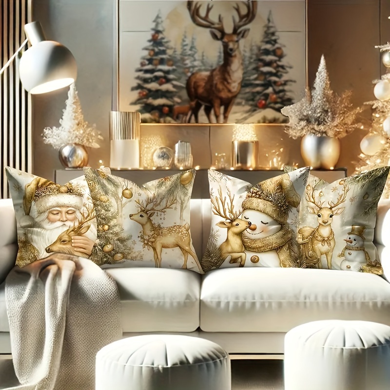 

4- Christmas , , Decorative , Snowman, And , , Polyester , For And Bedroom Decor