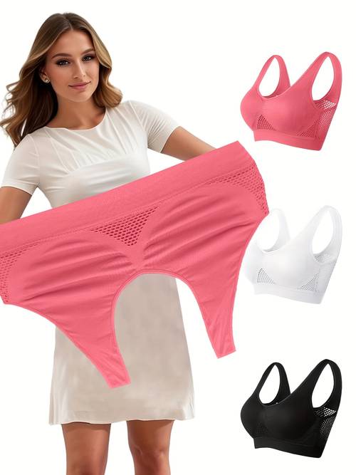 3pcs high sports bras for women breathable mesh fabric padded support ideal for yoga fitness running in black