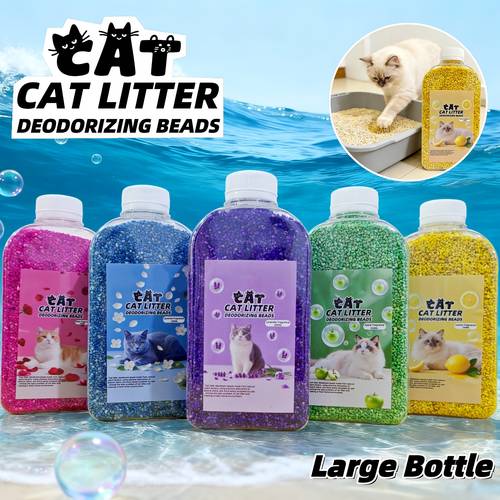 1pc large bottle cat litter deodorizing natural plant based fragrance non toxic gentle odor eliminator high capacity suitable for cats hamsters etc pet cleaning supplies elegant packaging