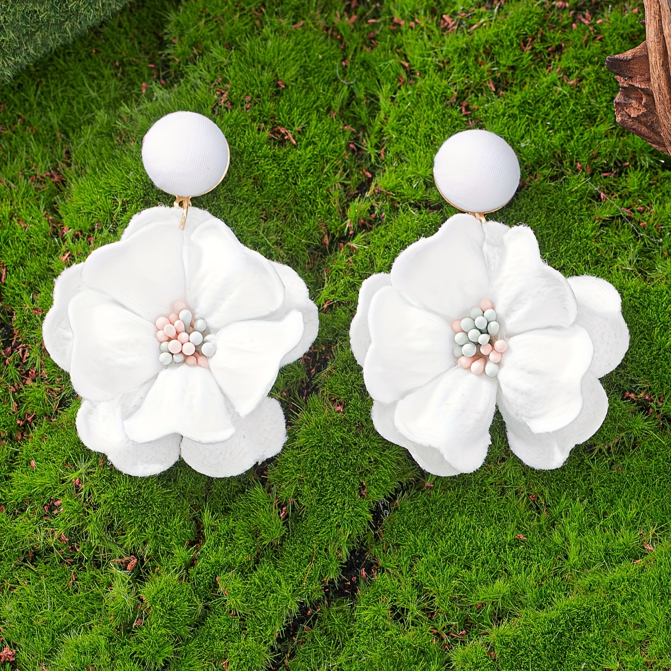 Boho French Floral Dangle Earrings for Women