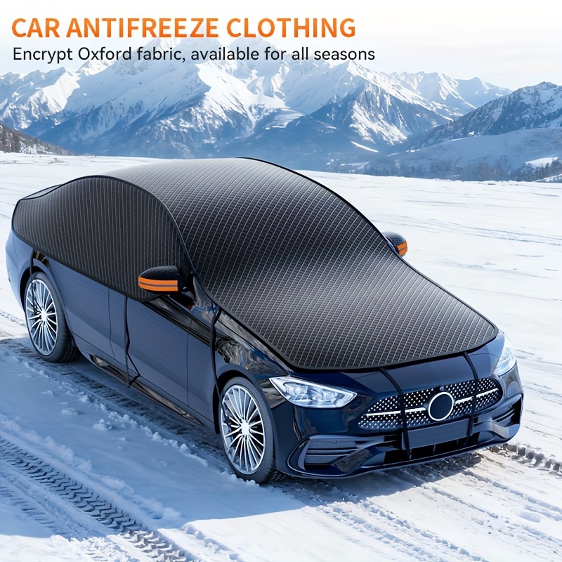 TEMU 1pc Car Windshield , Full Coverage, Strip Fixed, Of Weather, Car , Snow And Frost Protection, Universal In For All , Car Snow Cover, Ice And Snow Products, Suitable For Most