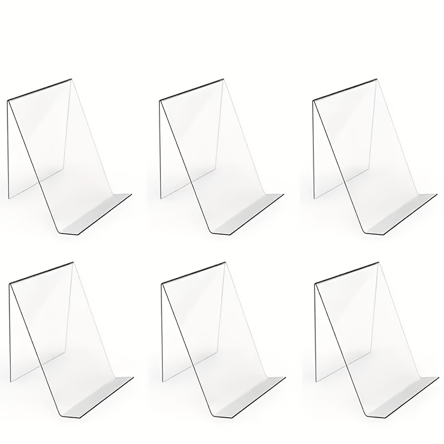 2/4/6pcs Acrylic Book Stand Display Holders - Adjustable Comic Easel For Albums, Magazines, Cds - Sturdy, Space-, Easy Assembly, Animal Theme