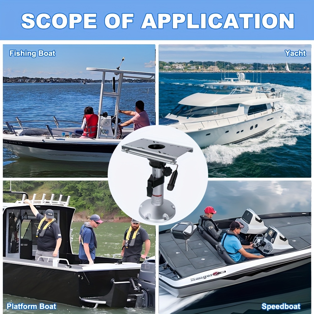 Boat Seats Adjustable Boat Seat Pedestal Height Locking Bases