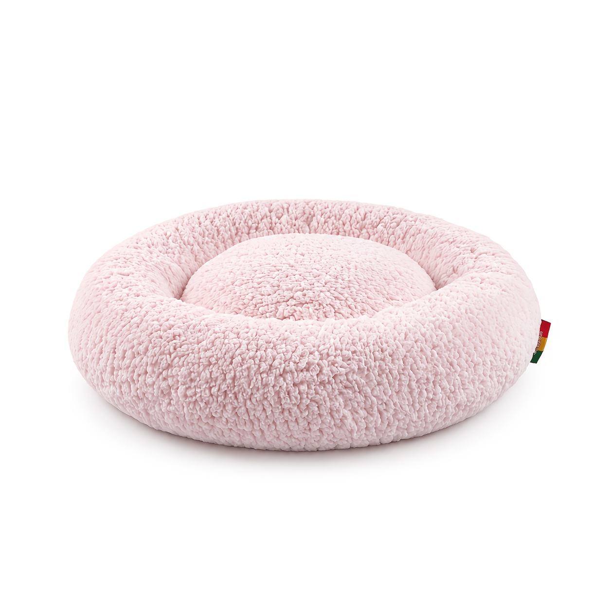TEMU Panier Donut en Peluche pour Animaux, Nid , Lit Rond en Peluche Universel pour Chats et Chiens, Convient aux Teddy, Bichon et Autres et Moyens