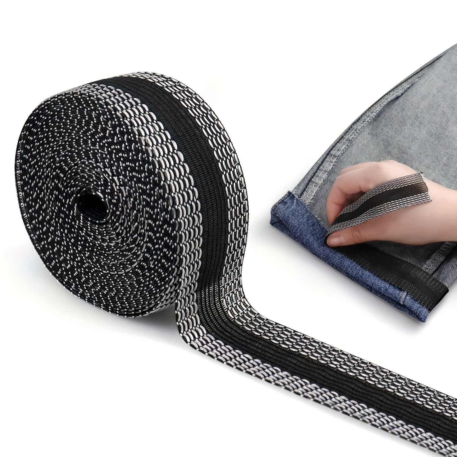 

Hemming Tape For Pants - 16.4 Ft Iron-on Adhesive Fusible Tape, Waterproof Instant Hem Tape For Jeans, Suit Trousers, And Clothing Alterations - 1 Roll Black