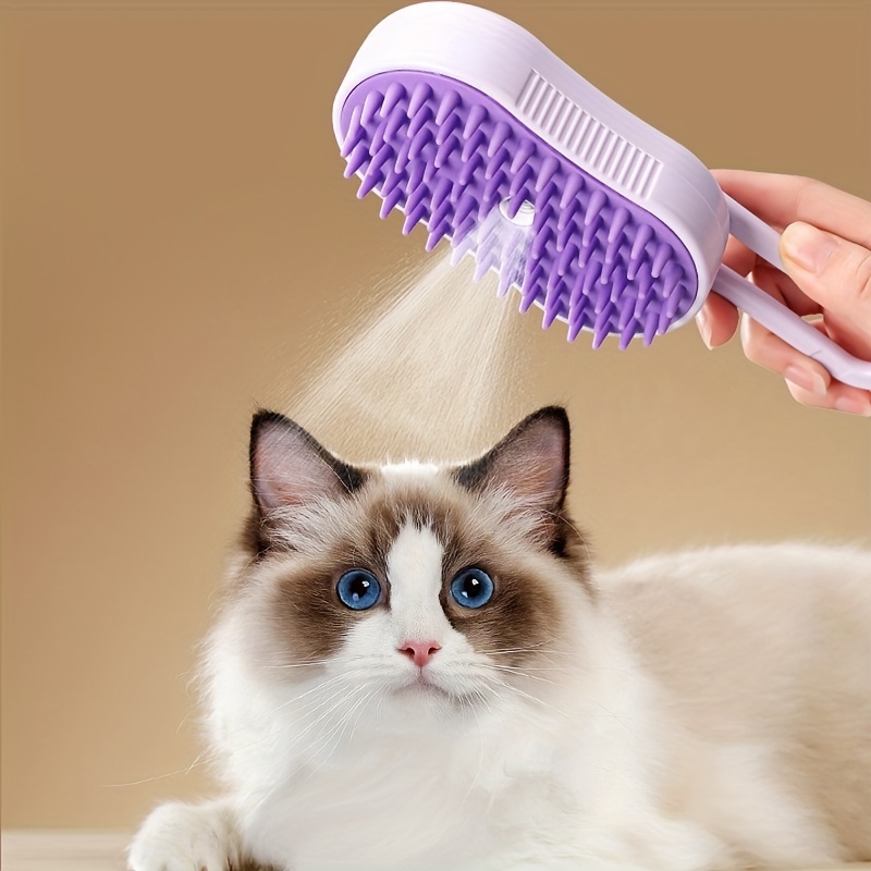 

1pc Usb Rechargeable Pet Grooming , Auto , Detangling -static Massage Comb, Plastic And