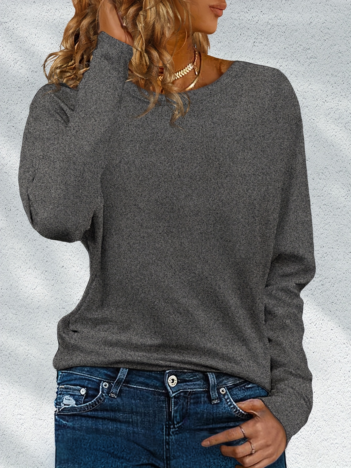 solid color long sleeve t shirt set of three Product details 5