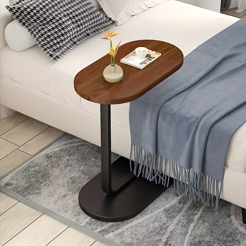 modern   table with wooden   saving portable coffee table for living room bedroom or balcony high density fiberboard metal   table decor bedroom end table contemporary style durable construction 0