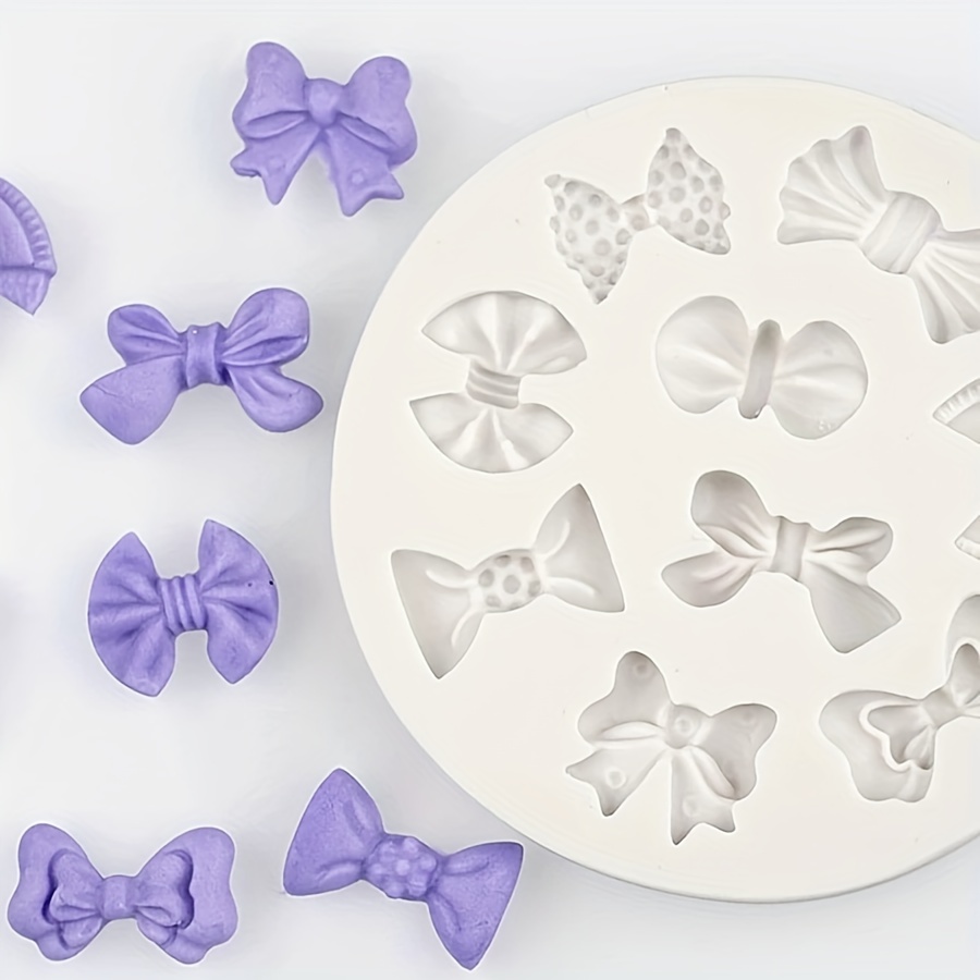 

1pc Silicone Mold, Bowknot Butterfly Shaped Fondant Chocolate Biscuit Pudding Mold, Cake Decoration Mold, Kitchen Accessories, Baking Tools, Diy Supplies