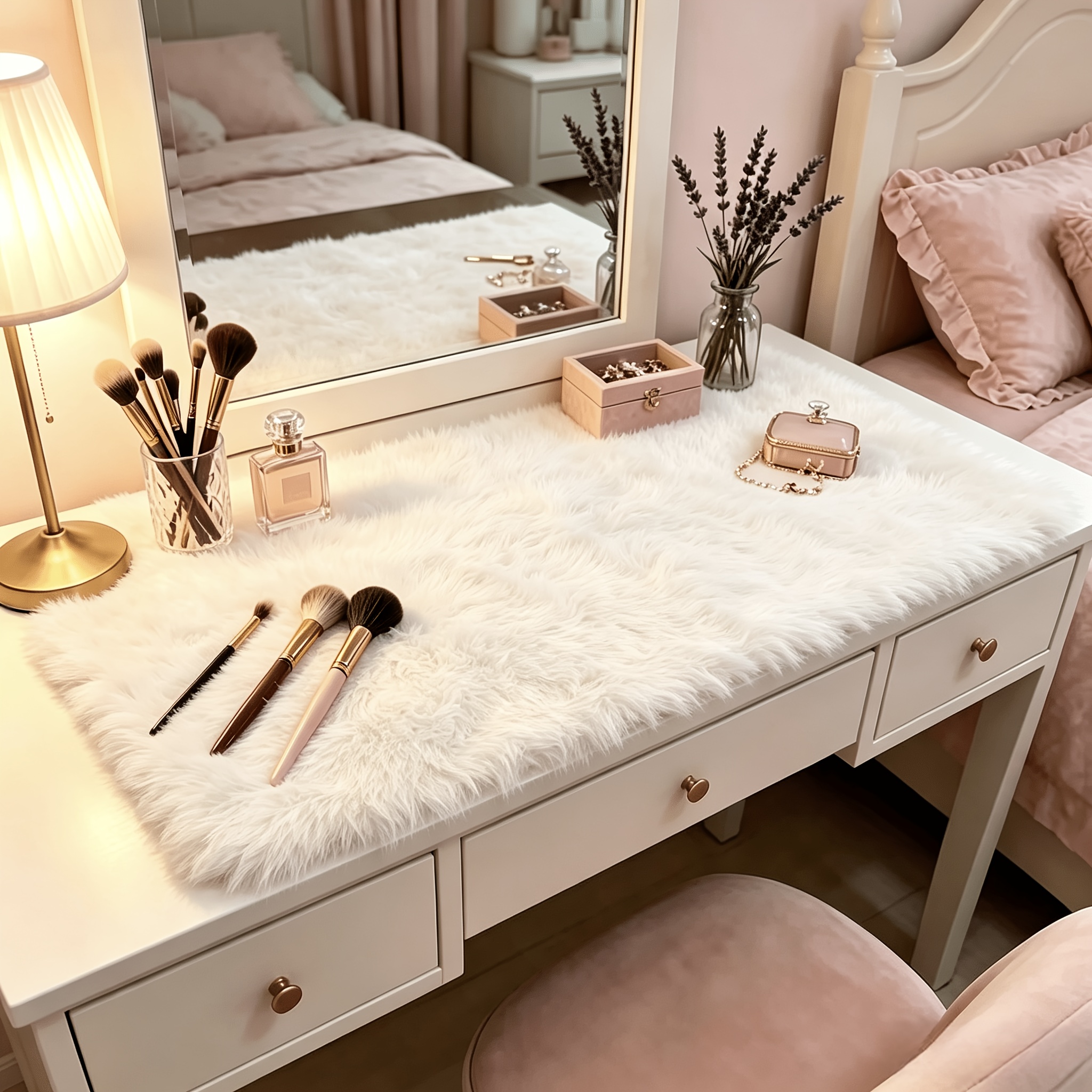 TEMU Tapete de felpa de color liso, tapete de decoración para el hogar, alfombra de estilo nórdico de lujo para , dormitorio o , añade y comodidad a