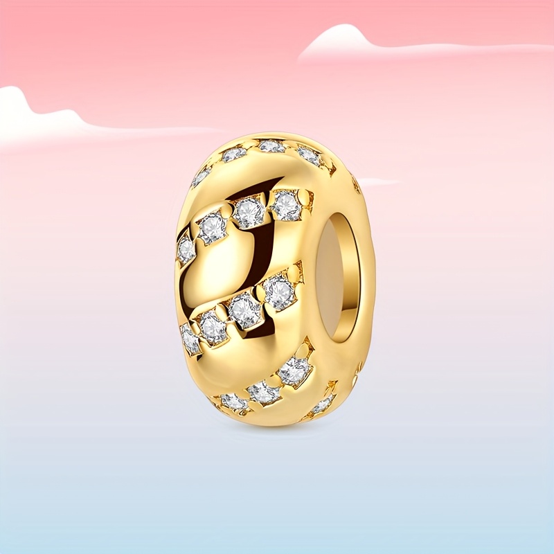 Sparkling Positioning Clasp Bead For Charm Bracelet Necklace Female Simple Vacation Party Birthday Gift