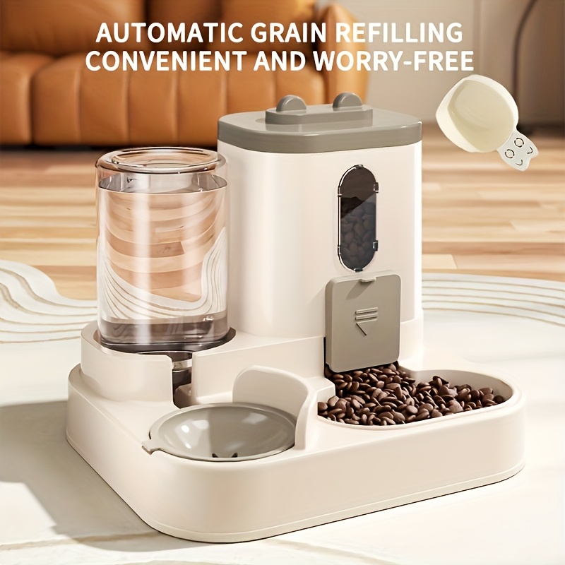 Automatic Cat Feeder - 2-in-1 Quantitative Feeding - to Ensure The Health Of Your Pet's Diet - Cute And Interesting Water And Food Dispenser