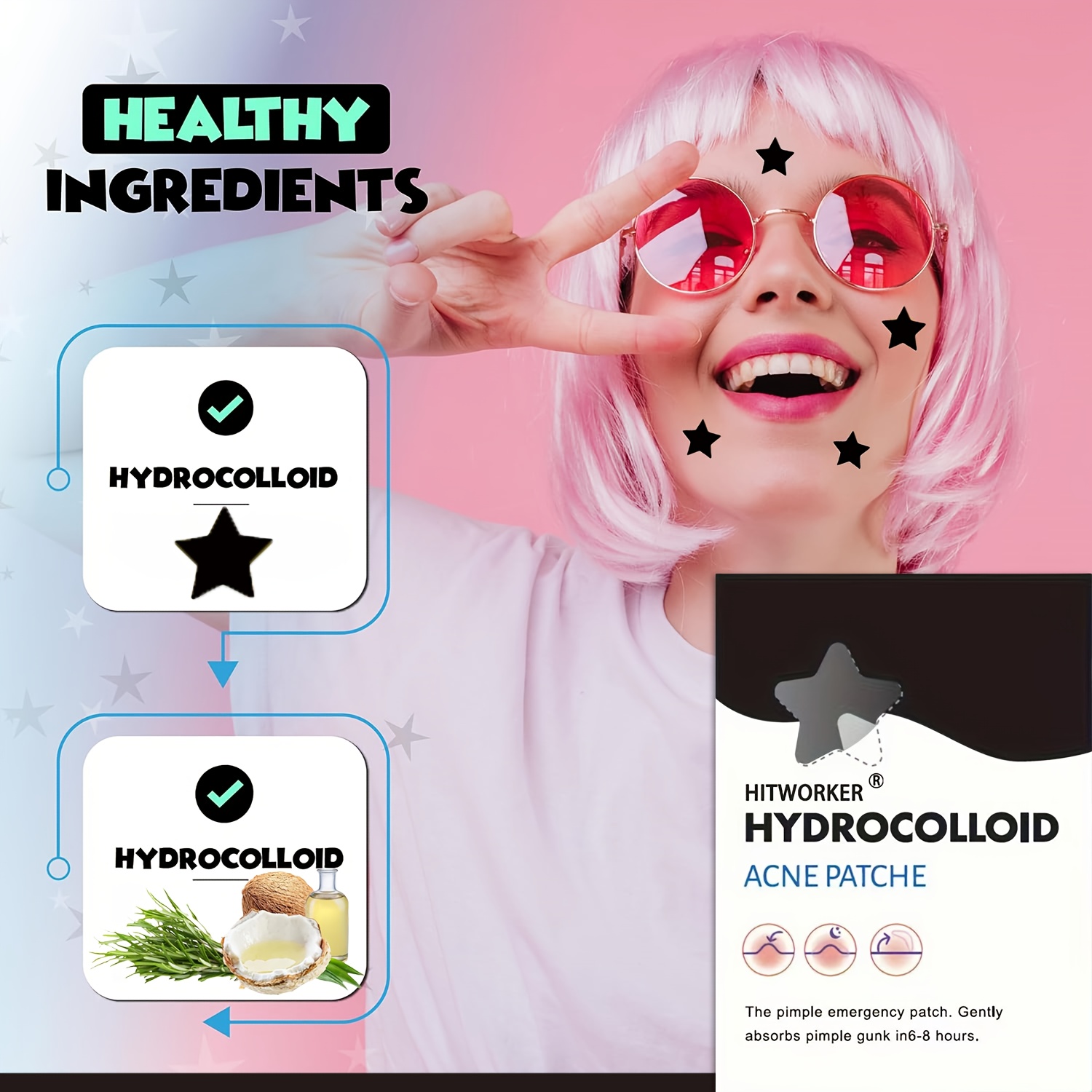 Star Shaped Hydrocolloid Patch, 200/400pcs Box