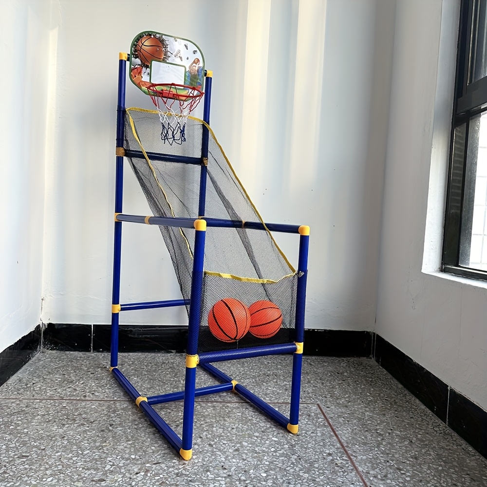 Image of 3pcs 1pc Basketball Rack And 2pcs Balls Arcade Basketball Game Set - Indoor/outdoor , Easy Setup With Pump And Balls, Ideal Holiday And Birthday Gift