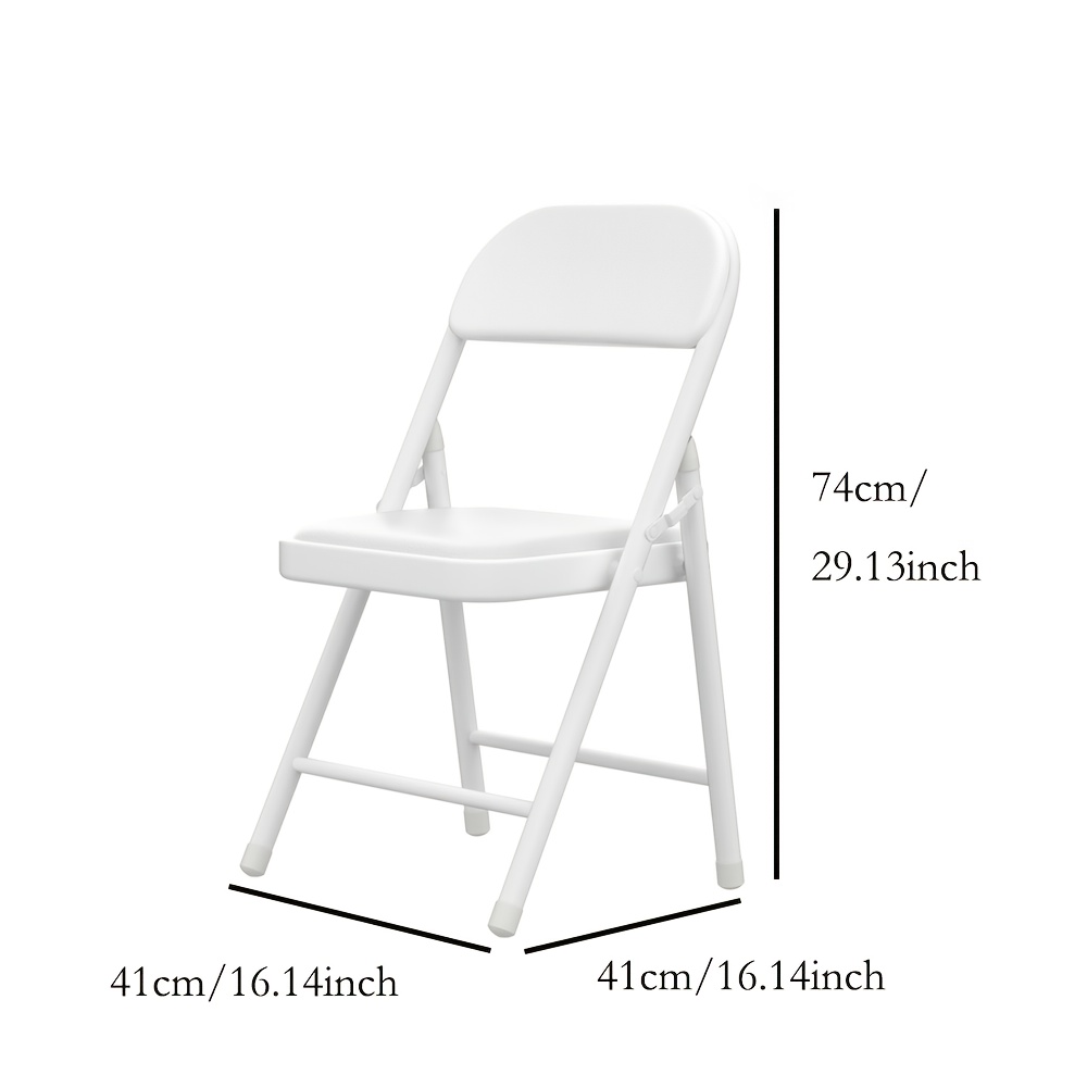Image of Kitchen Chair, Dining Chair, Lounge Chair, Office Chair Suitable For Kitchen, Bedroom, Living Room 41x41x74cm White