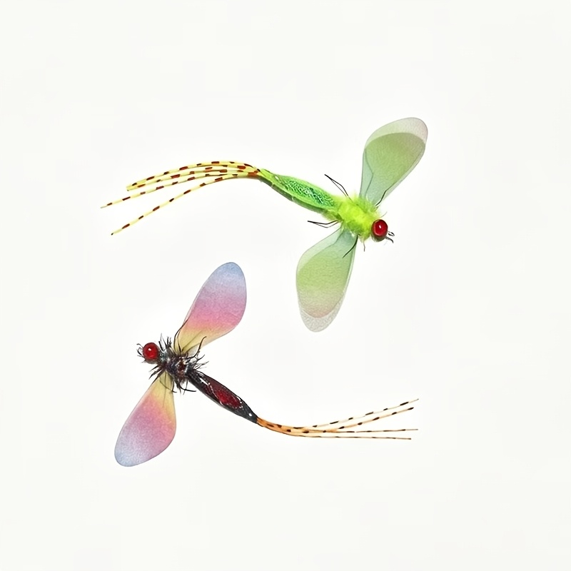 TEMU Pet Cat Toy, Self-play Boredom Relief Interactive Training Dragonfly Bug Replacement Wand Refill, Cats' Natural Hunting , Without Battery