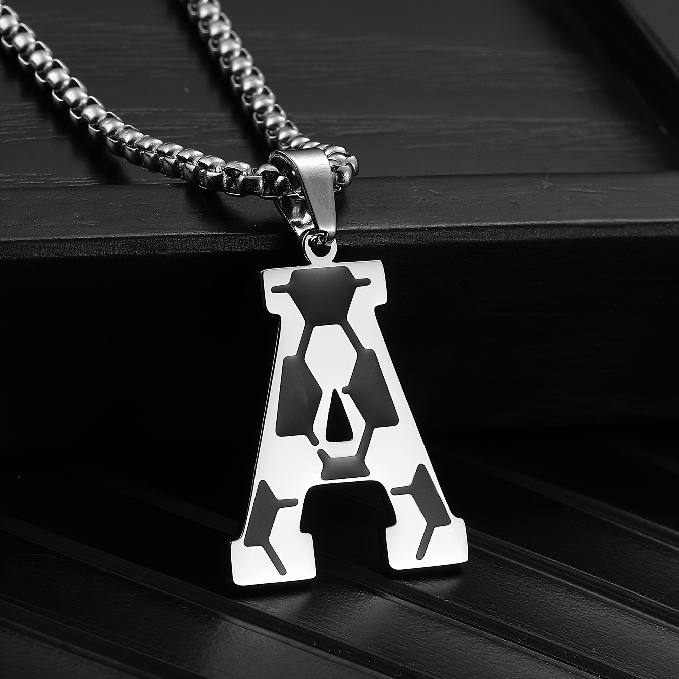 1pc trendy initial letter a z pendant necklace Temu