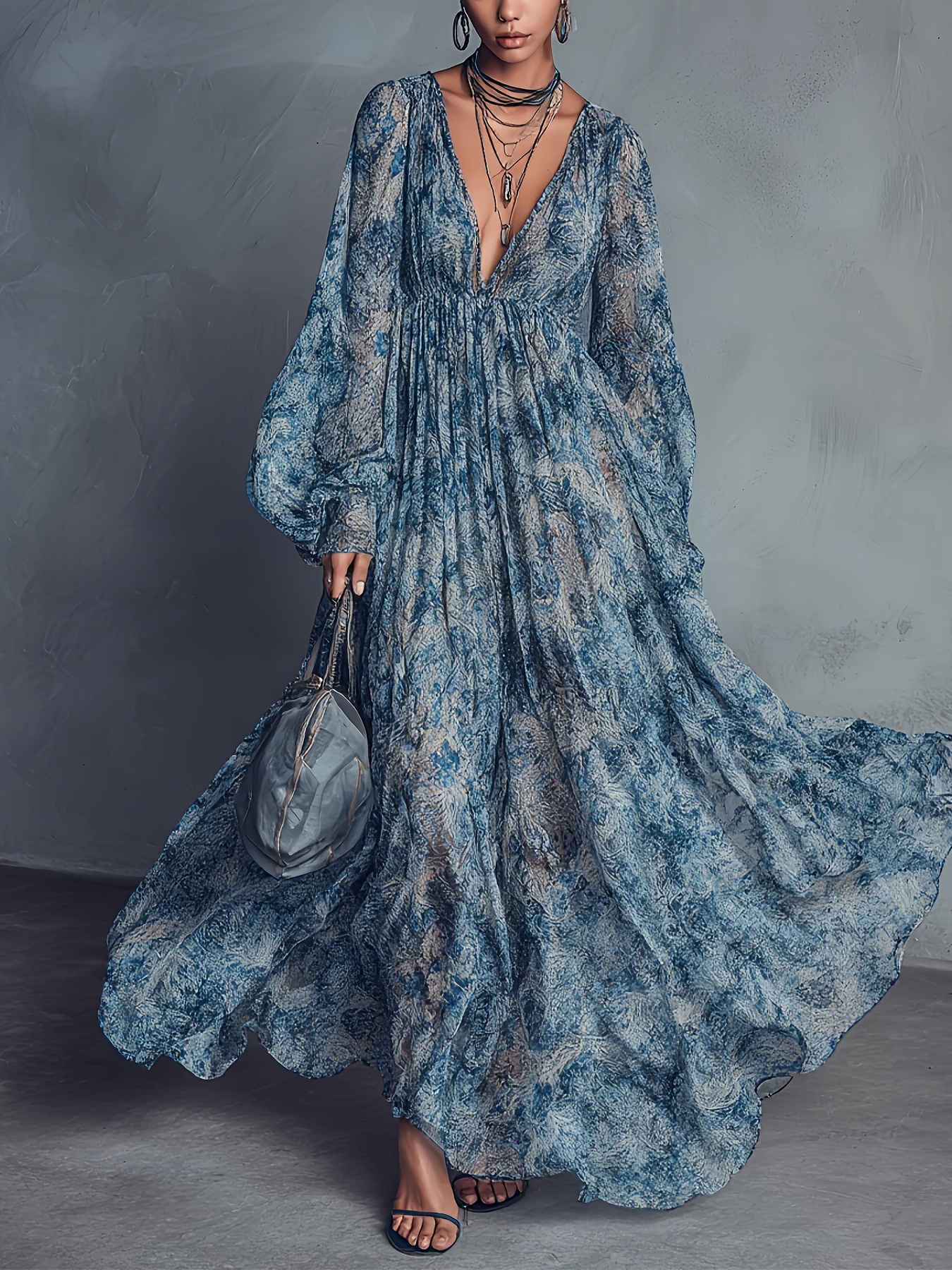 chiffon dress long sold on Temu Australia