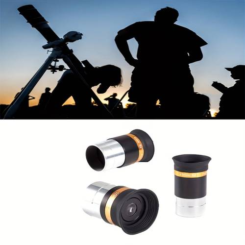 3pcs 1 25 inch astronomical telescope accessory eyepiece set full metal frame optical glass