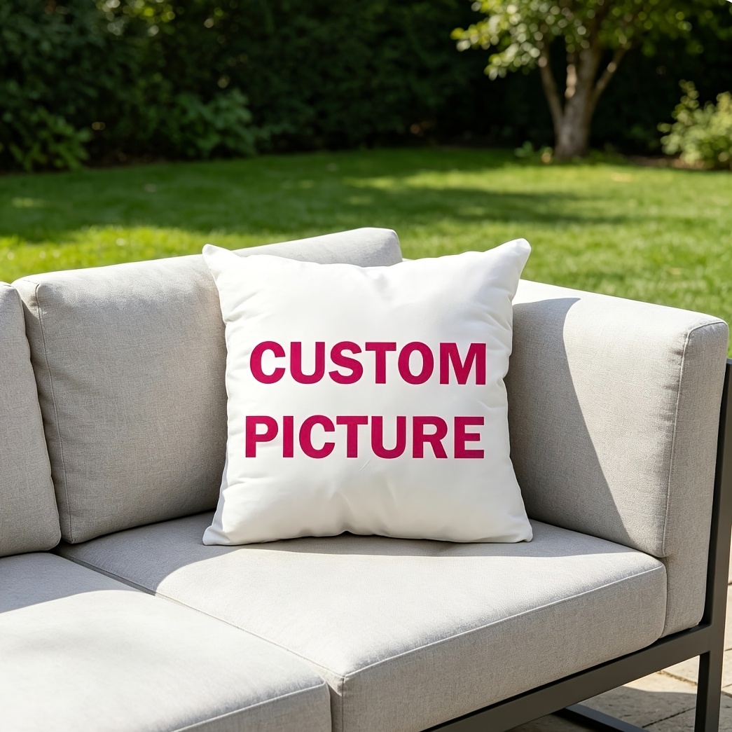 TEMU 1 Single-sided Printed Pillowcase, Customizable Pillowcase - A Family Photo, Company Photo, Or Pattern According To Your . Suitable For , It