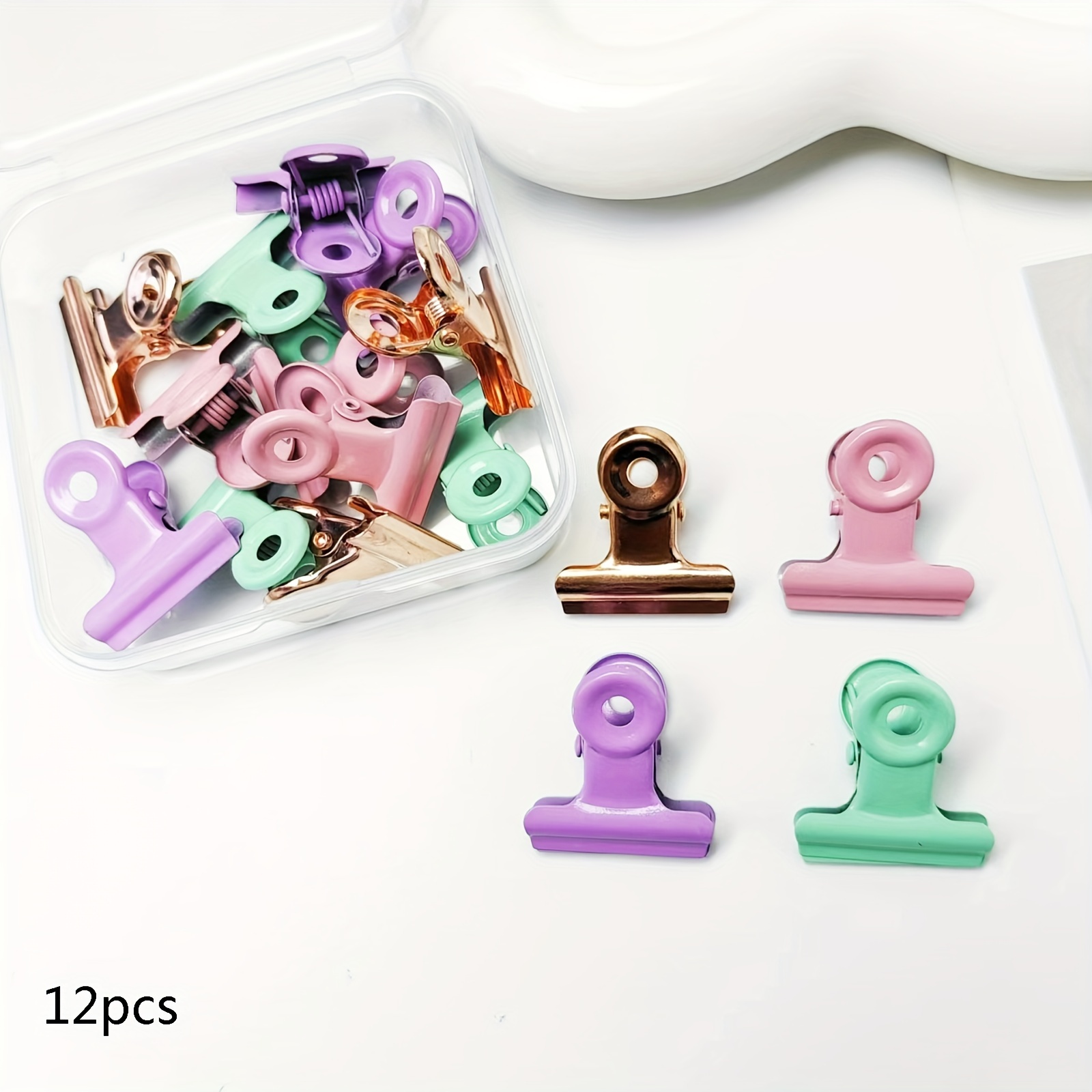 12/24pcs Clips, Small Metal Clips, Metal Clips, Photo Clips, Food Bags, , Photos At Home Kitchen & Office