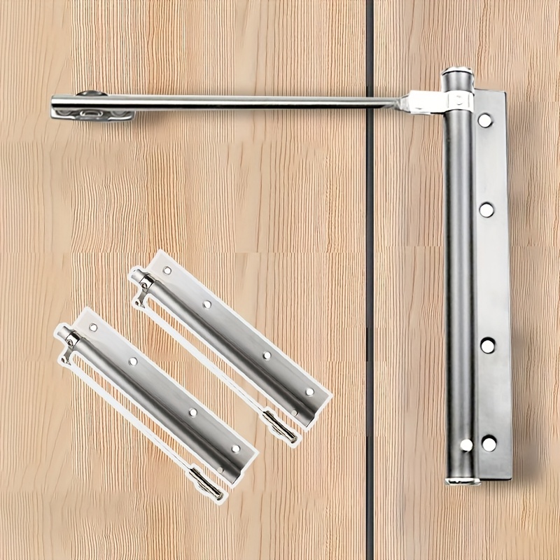 Stainless Steel Automatic Door Closer - Adjustable, Silent Operation with Wooden Door Return & Rebound Device, Modern Durable Metal Design for Smooth Quiet Door Operation, Door Closer for Doors, Door Return Mechanism, Sleek Metallic Finish, Brushed Metallic Finish
