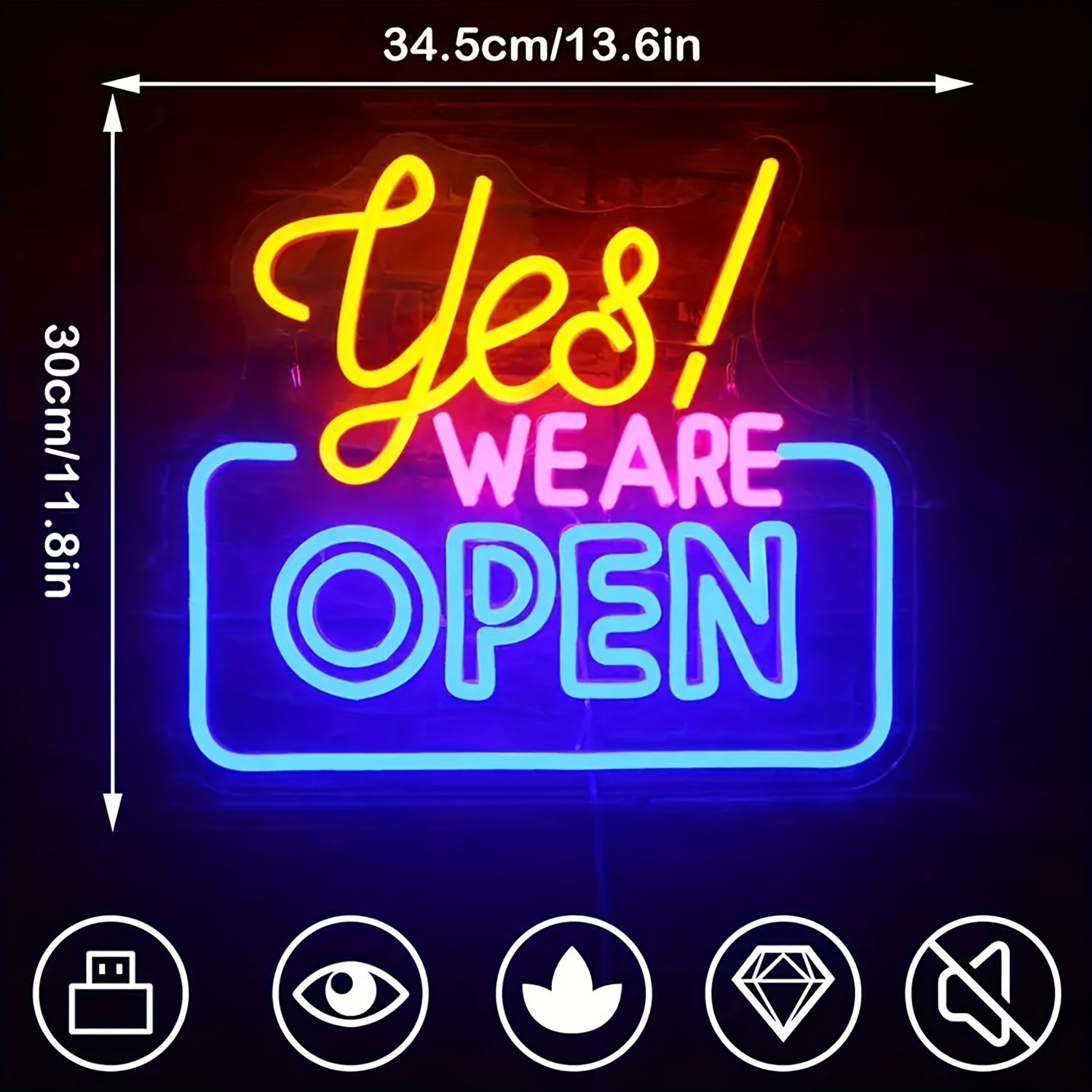 E-shop Neon-Schild, helles LED-Licht, gut sichtbares Werbeplakat, Raum-Schlafzimmer-Wanddekor-Schild, geeignet für Wand, Fenster, Tür, , Geschäft,