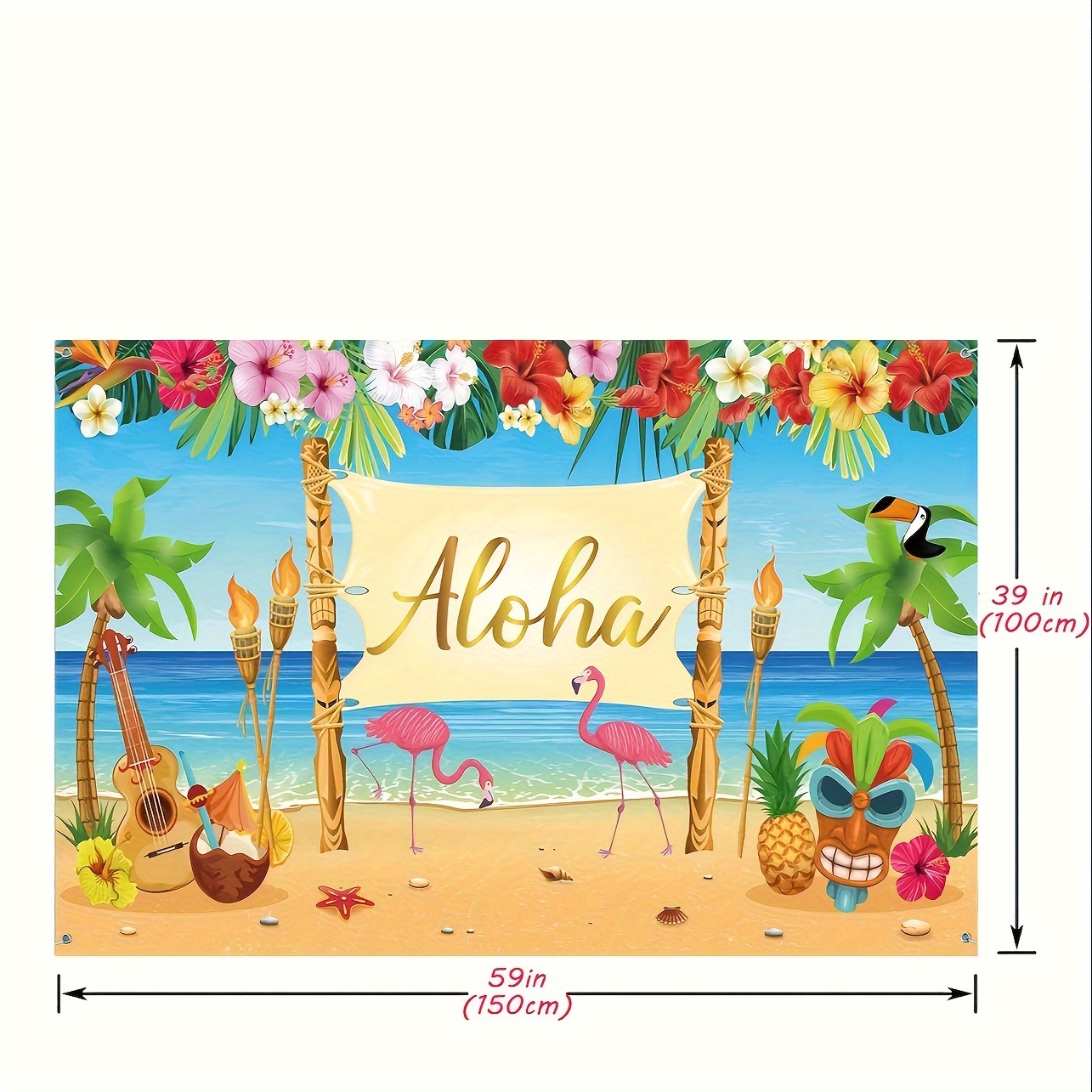 Hawaiian Aloha Party Decoration Extra Large Summer Luau - Temu