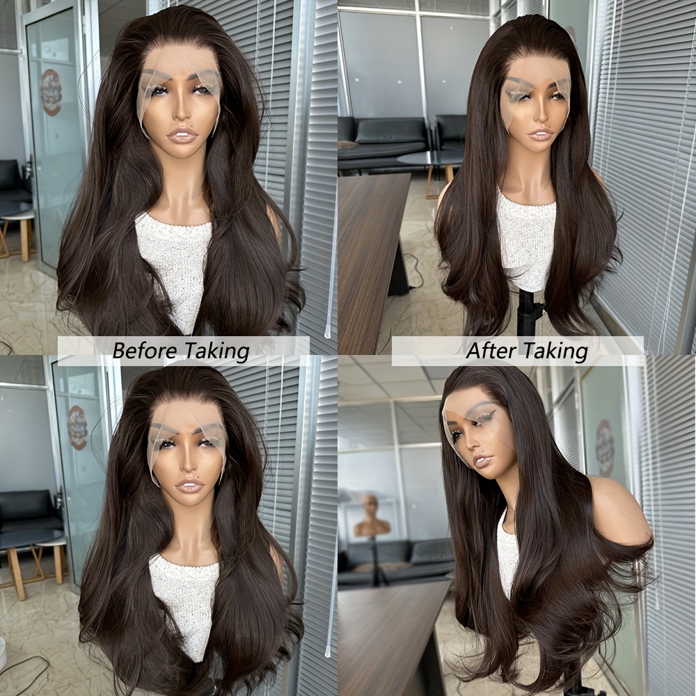13x4 futura hair japanese fiber dark brown synthetic lace  display picture 2
