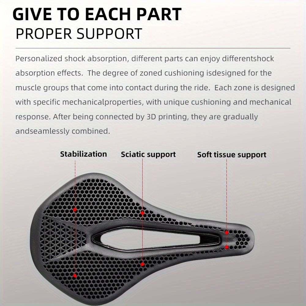 точне прилягання, ультралегке 3d друковане сідло для велосипеда - зручне, міцне сідло для гірських та шосейних велосипедів з мікрофелловим покриттям та біонатільною підкладкою детальніше 3