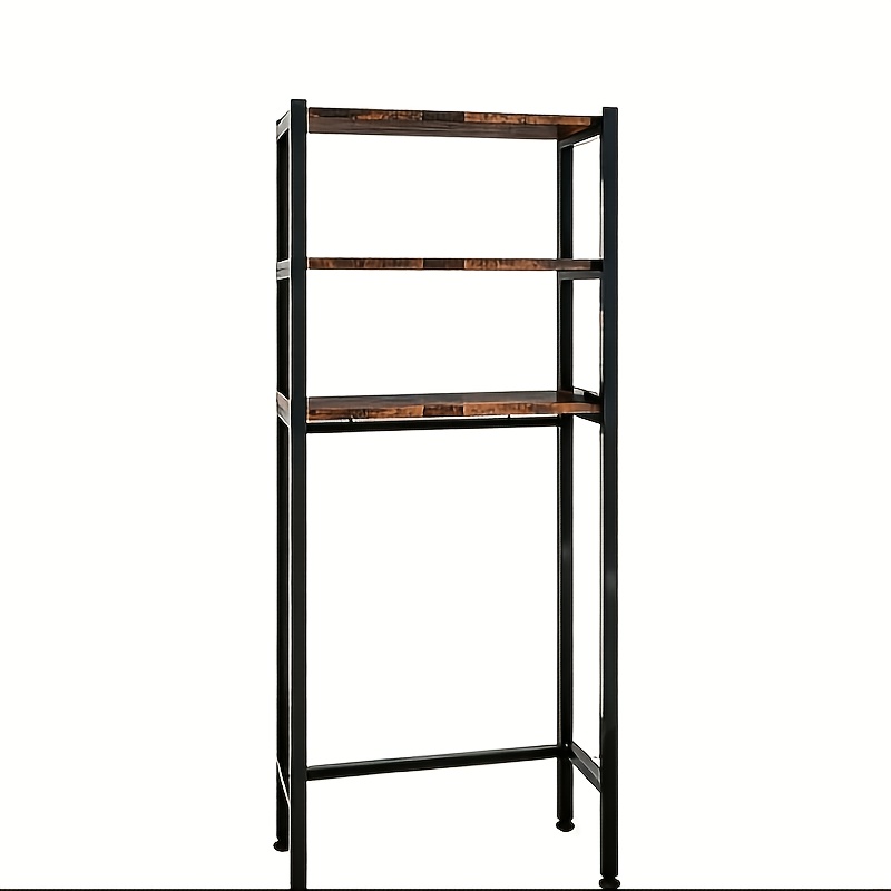 TEMU Scaffale da bagno ripiani a 3 livelli che massimizza , design stabile e senza con ripiano sopra il water, organizzatore salvaspazio a grande