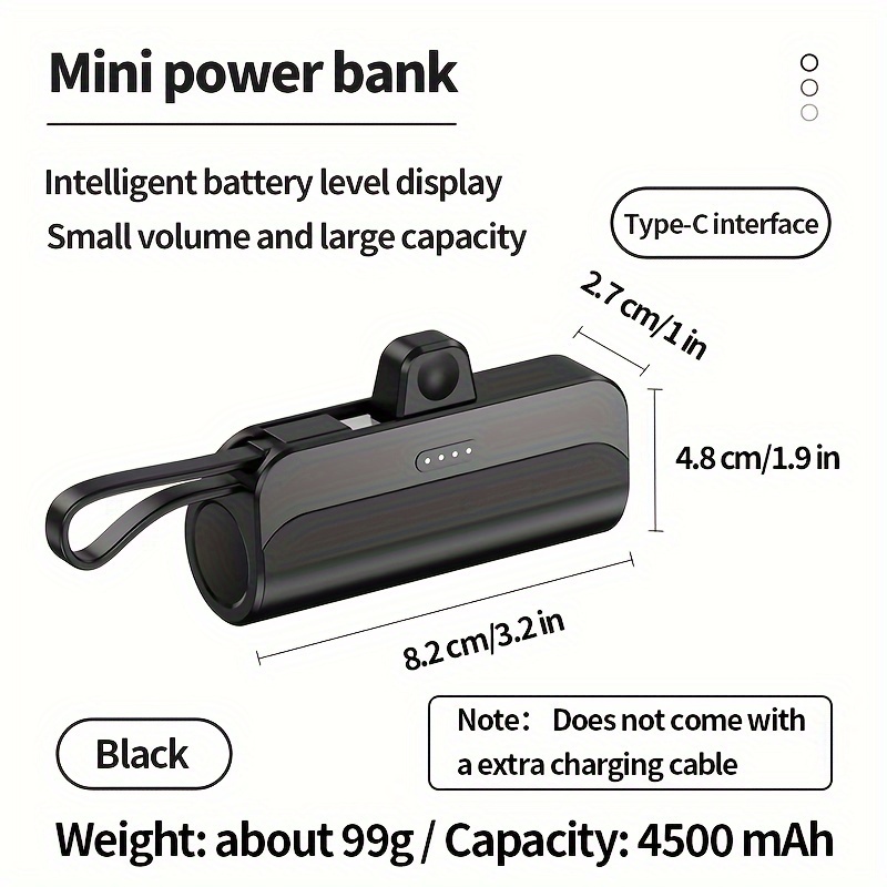 A Portable Power Bank A Capacity 4500Mah Featuring A