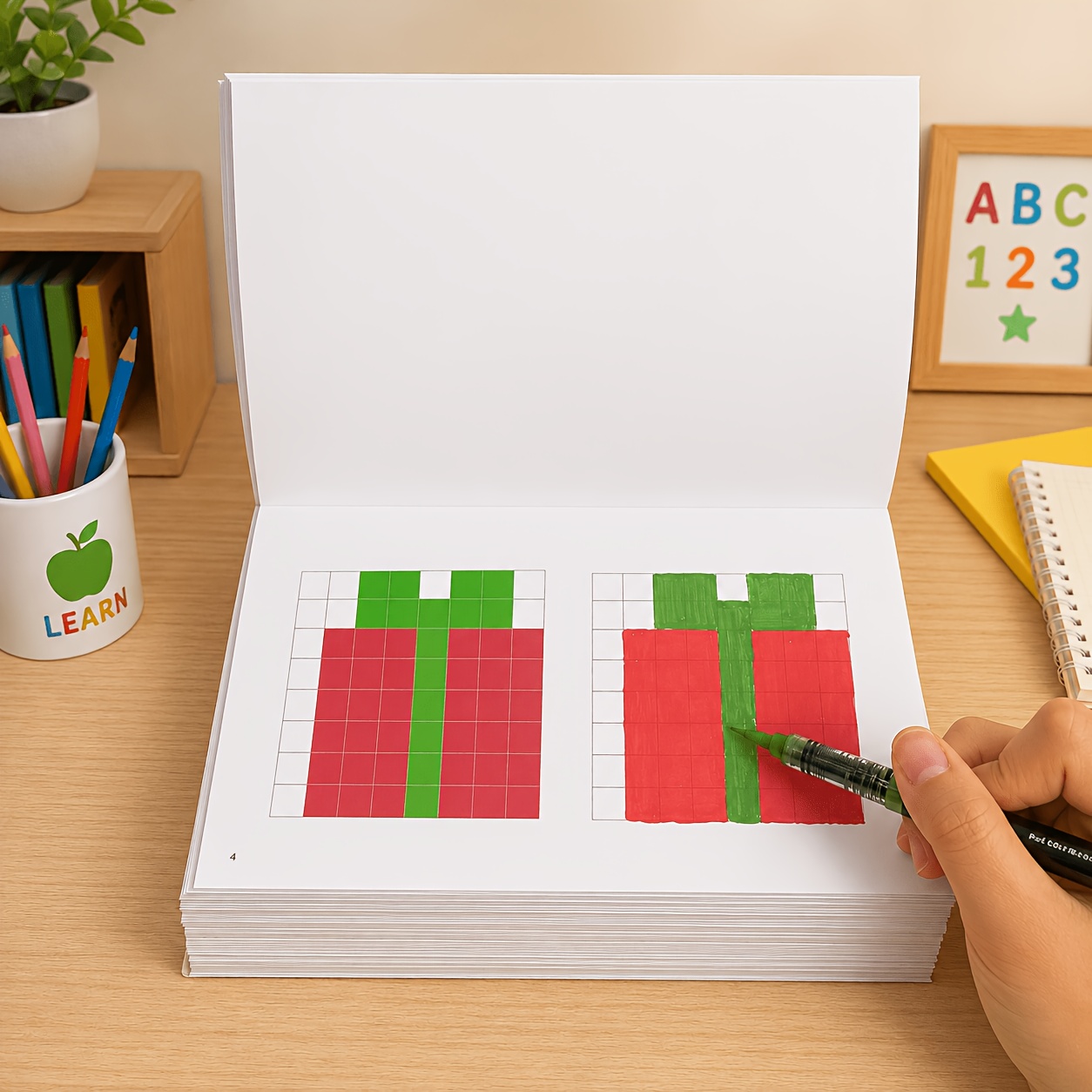 Children's Pixel Logic Fun Activity Book for Ages 3+