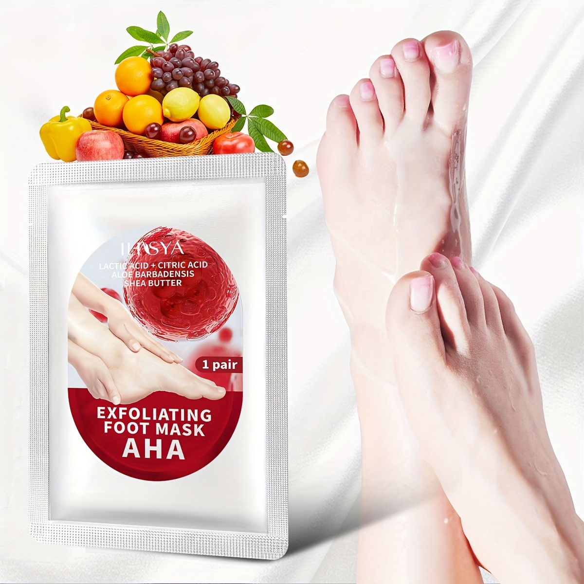 Exfoliating Foot Mask Aha Travel size No Parabens Temu United Kingdom