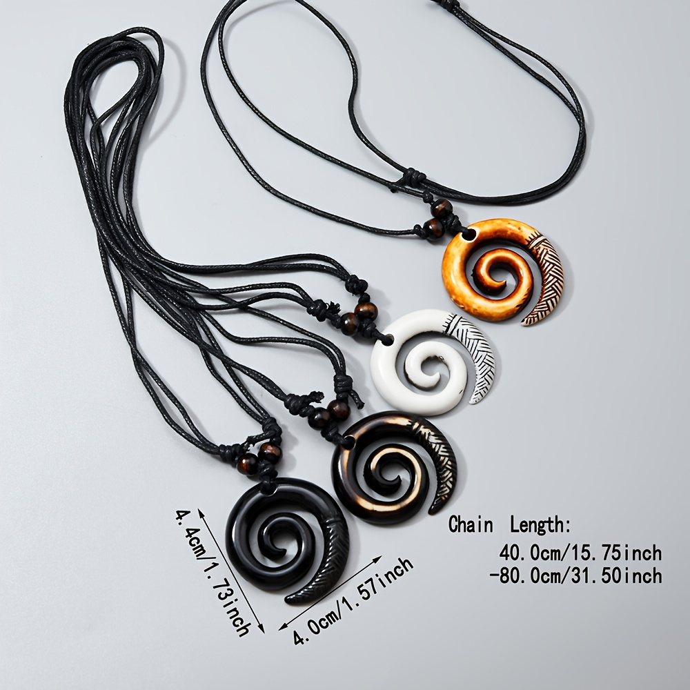4pcs Adjustable Rope Chain Necklaces Set for Men and Women