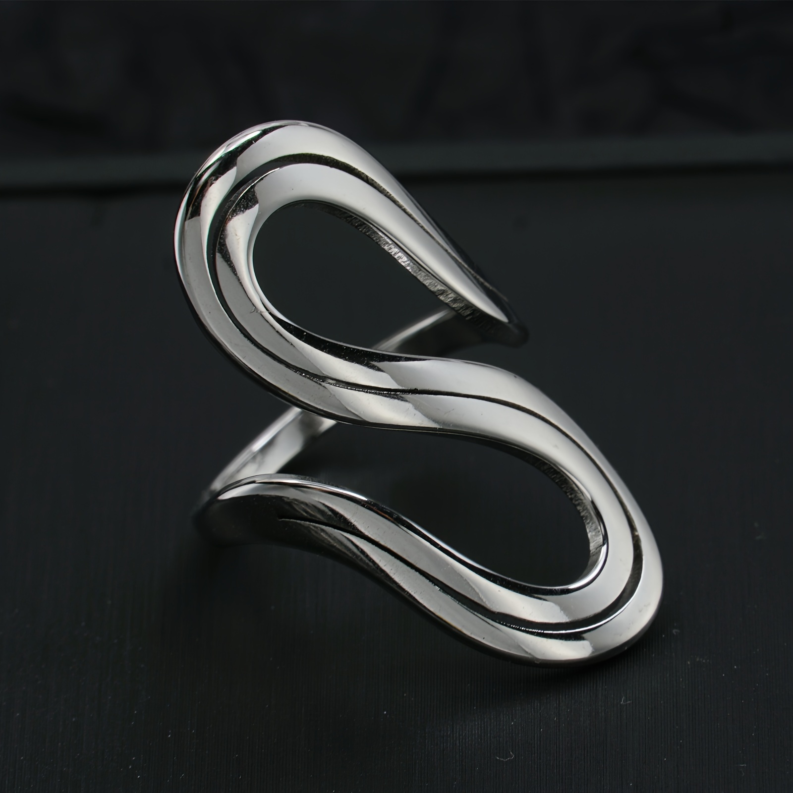 

Stainless Steel -shaped Ring Minimalist Finger Ring Jewelry Accessory