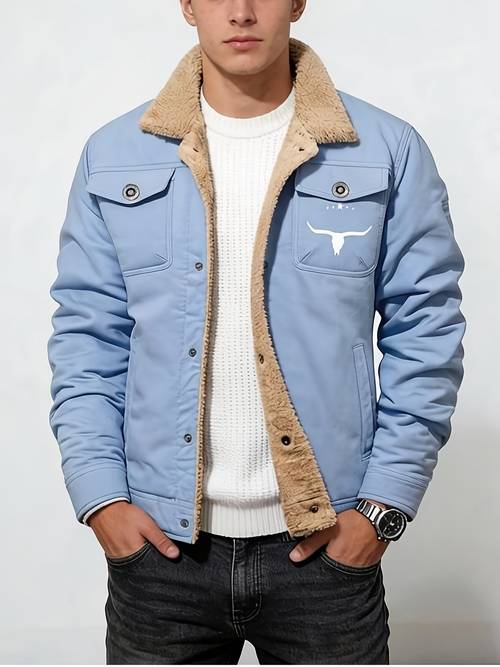 2026 mens outdoor casual autumn winter thickened warm workwear style jacket simple outfit comfortable lined mens jacket for autumn winter
