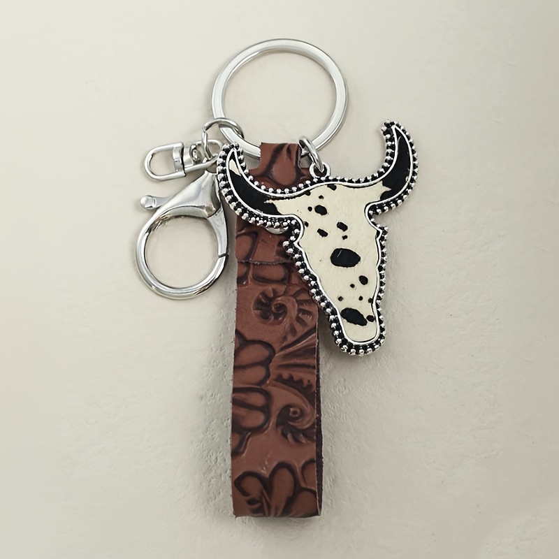 TEMU Random 1pc Vintage Embossed Random Pendant Keychain