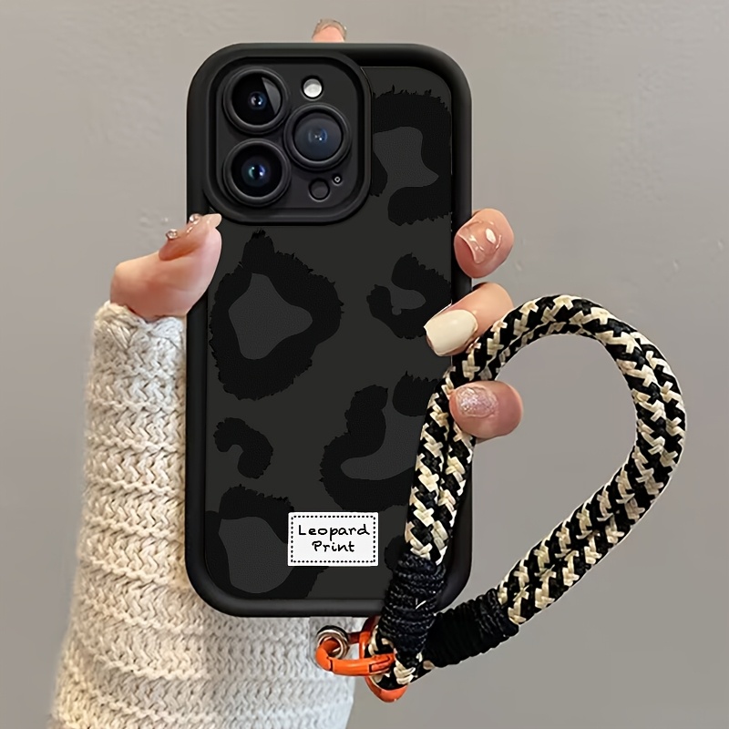TEMU Stylish Print Pattern Lanyard Phone Case For Iphone 16 Pro Max/15/14 Plus/13/12/11, Made From And Shockproof Tpu Material, Fashion- Accessories.